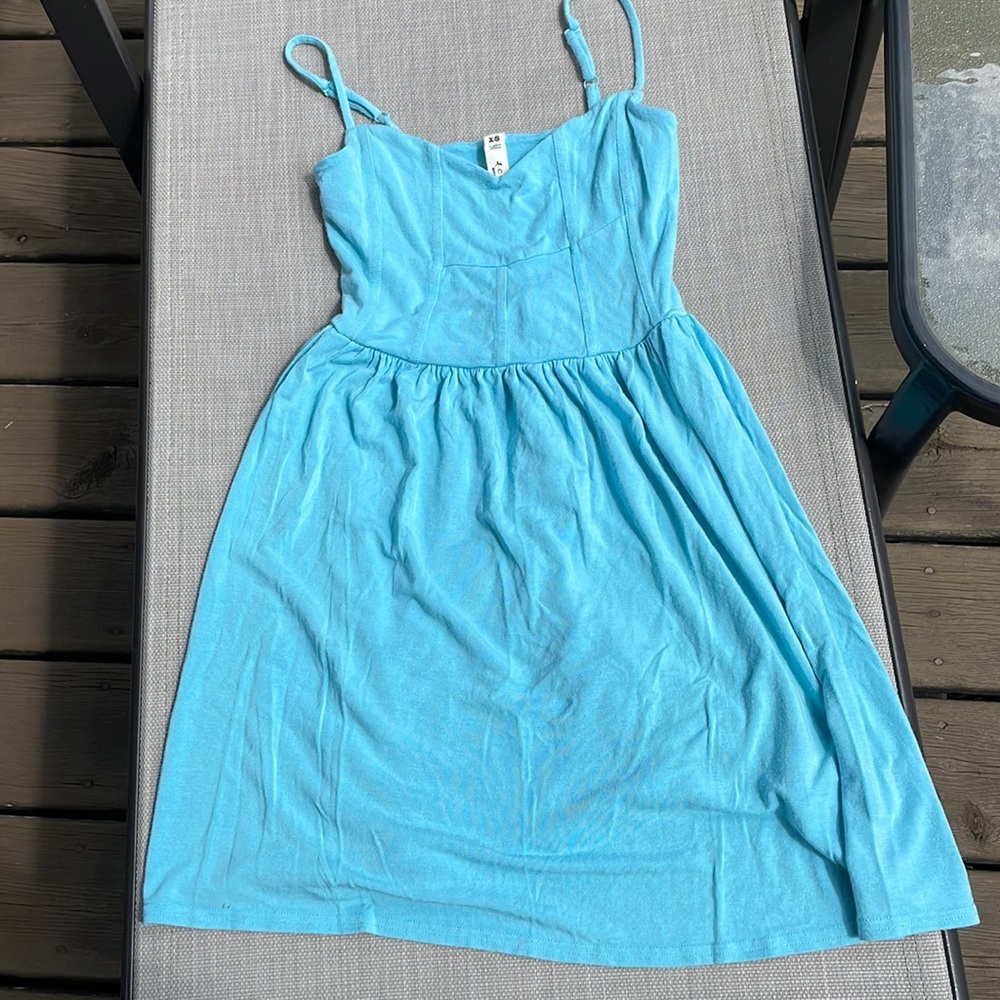 Community Aritzia Blue Dress with Adjustable Straps